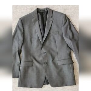 Calvin Klein Sports Coat size 42R 100% Wool Gray Blazer